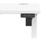 Air Lite 1000mm Slim Height Adjustable Office Desk, White Leg, White