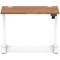 Air Lite 1000mm Slim Height Adjustable Office Desk, White Leg, Walnut
