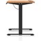 Air Lite 1200mm Slim Height Adjustable Office Desk, Black Leg, Beech