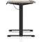 Air Lite 1200mm Slim Height Adjustable Office Desk, Black Leg, Grey Oak