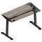 Air Lite 1200mm Slim Height Adjustable Office Desk, Black Leg, Grey Oak