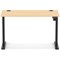 Air Lite 1200mm Slim Height Adjustable Office Desk, Black Leg, Maple
