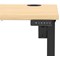Air Lite 1200mm Slim Height Adjustable Office Desk, Black Leg, Maple