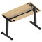 Air Lite 1200mm Slim Height Adjustable Office Desk, Black Leg, Maple