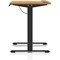 Air Lite 1200mm Slim Height Adjustable Office Desk, Black Leg, Oak