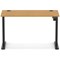 Air Lite 1200mm Slim Height Adjustable Office Desk, Black Leg, Oak