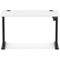 Air Lite 1200mm Slim Height Adjustable Office Desk, Black Leg, White
