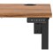 Air Lite 1200mm Slim Height Adjustable Office Desk, Black Leg, Walnut