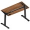Air Lite 1200mm Slim Height Adjustable Office Desk, Black Leg, Walnut