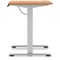 Air Lite 1200mm Slim Height Adjustable Office Desk, Silver Leg, Beech