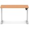 Air Lite 1200mm Slim Height Adjustable Office Desk, Silver Leg, Beech
