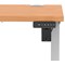 Air Lite 1200mm Slim Height Adjustable Office Desk, Silver Leg, Beech