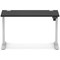 Air Lite 1200mm Slim Height Adjustable Office Desk, Silver Leg, Black