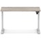 Air Lite 1200mm Slim Height Adjustable Office Desk, Silver Leg, Grey Oak