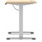 Air Lite 1200mm Slim Height Adjustable Office Desk, Silver Leg, Maple