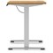 Air Lite 1200mm Slim Height Adjustable Office Desk, Silver Leg, Oak