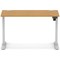 Air Lite 1200mm Slim Height Adjustable Office Desk, Silver Leg, Oak