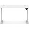 Air Lite 1200mm Slim Height Adjustable Office Desk, Silver Leg, White