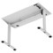 Air Lite 1200mm Slim Height Adjustable Office Desk, Silver Leg, White