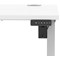 Air Lite 1200mm Slim Height Adjustable Office Desk, Silver Leg, White