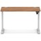 Air Lite 1200mm Slim Height Adjustable Office Desk, Silver Leg, Walnut