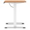 Air Lite 1200mm Slim Height Adjustable Office Desk, White Leg, Beech