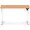 Air Lite 1200mm Slim Height Adjustable Office Desk, White Leg, Beech