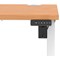 Air Lite 1200mm Slim Height Adjustable Office Desk, White Leg, Beech