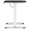 Air Lite 1200mm Slim Height Adjustable Office Desk, White Leg, Black