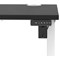 Air Lite 1200mm Slim Height Adjustable Office Desk, White Leg, Black
