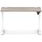 Air Lite 1200mm Slim Height Adjustable Office Desk, White Leg, Grey Oak