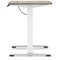 Air Lite 1200mm Slim Height Adjustable Office Desk, White Leg, Grey Oak