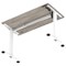 Air Lite 1200mm Slim Height Adjustable Office Desk, White Leg, Grey Oak