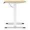 Air Lite 1200mm Slim Height Adjustable Office Desk, White Leg, Maple