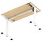Air Lite 1200mm Slim Height Adjustable Office Desk, White Leg, Maple