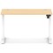 Air Lite 1200mm Slim Height Adjustable Office Desk, White Leg, Maple