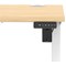 Air Lite 1200mm Slim Height Adjustable Office Desk, White Leg, Maple