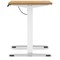 Air Lite 1200mm Slim Height Adjustable Office Desk, White Leg, Oak
