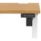 Air Lite 1200mm Slim Height Adjustable Office Desk, White Leg, Oak