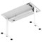 Air Lite 1200mm Slim Height Adjustable Office Desk, White Leg, White