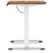 Air Lite 1200mm Slim Height Adjustable Office Desk, White Leg, Walnut