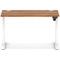 Air Lite 1200mm Slim Height Adjustable Office Desk, White Leg, Walnut