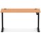 Air Lite 1400mm Slim Height Adjustable Office Desk, Black Leg, Beech