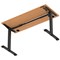 Air Lite 1400mm Slim Height Adjustable Office Desk, Black Leg, Beech