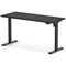 Air Lite 1400mm Slim Height Adjustable Office Desk, Black Leg, Black