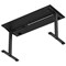 Air Lite 1400mm Slim Height Adjustable Office Desk, Black Leg, Black