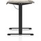 Air Lite 1400mm Slim Height Adjustable Office Desk, Black Leg, Grey Oak