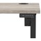 Air Lite 1400mm Slim Height Adjustable Office Desk, Black Leg, Grey Oak