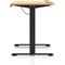 Air Lite 1400mm Slim Height Adjustable Office Desk, Black Leg, Maple