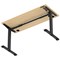 Air Lite 1400mm Slim Height Adjustable Office Desk, Black Leg, Maple